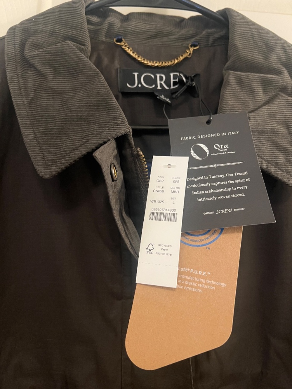 NWT J.Crew Cropped Barn Jacket™ in Ripstop Cotton, sz Large - Picture 8 of 10